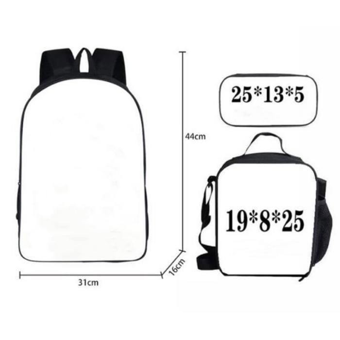 Sac à dos JINDING B Enfant Ensemble de 3 pièces Polyester Garçon/Fille