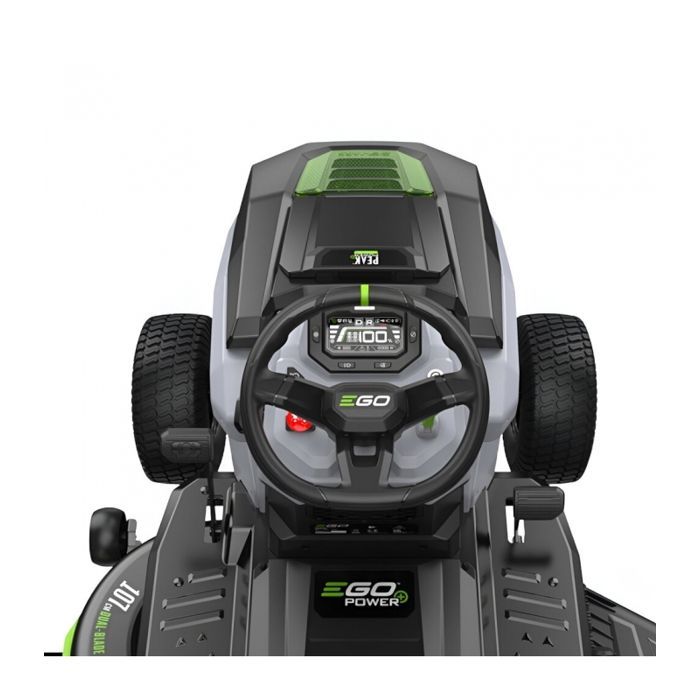 Trattorino rasaerba a batteria, larghezza di taglio 107 cm, 6 batterie da 12 Ah e caricabatterie da 1600 W - EGO TR4201E