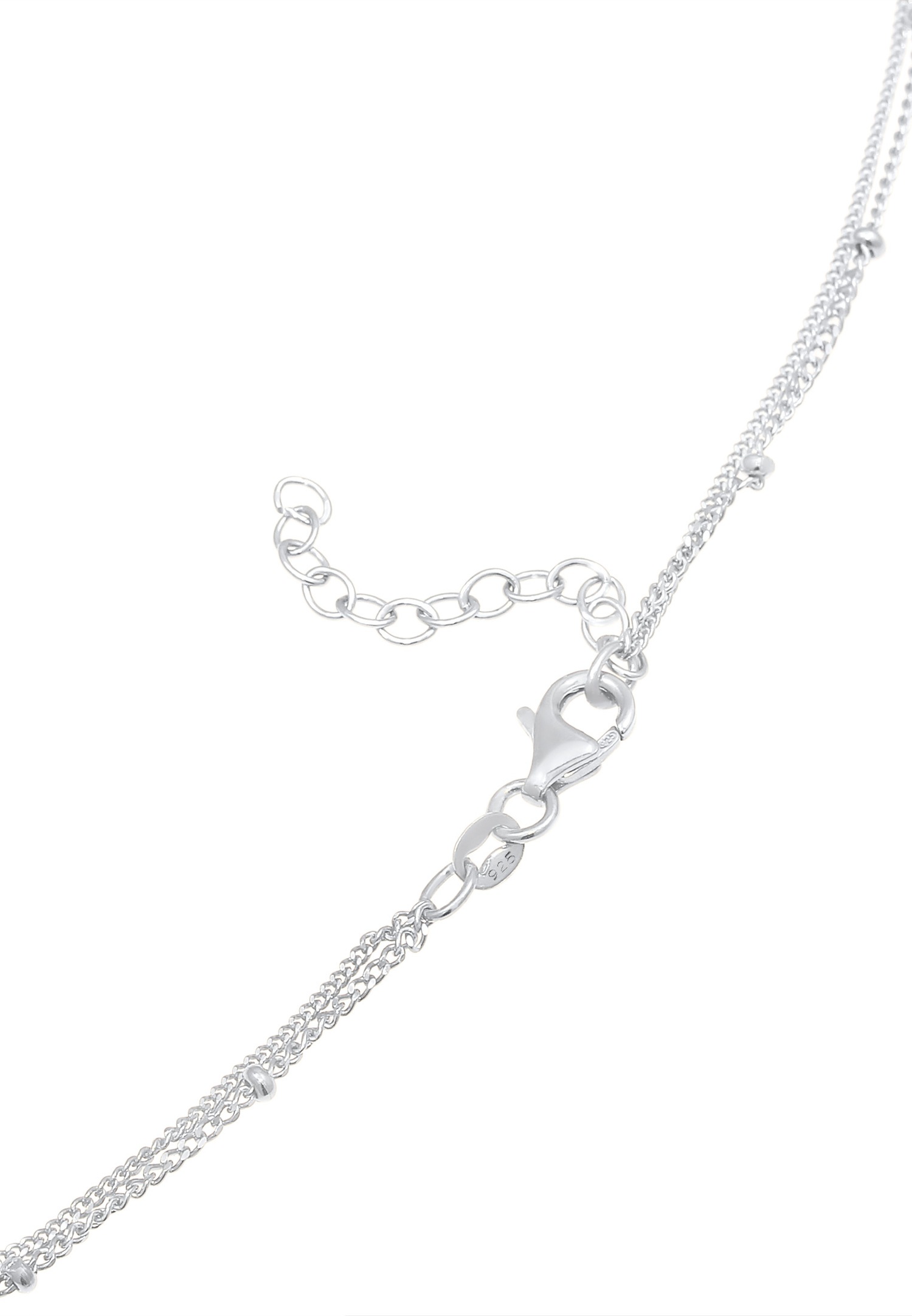 Elli Faucille de lune à deux couches pour dames en 925/1000 argent massif et plaqué or