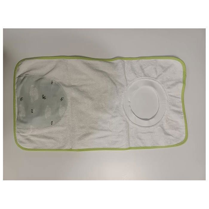 2 grote baby- en kinderkamer slabbetjes, verstelbaar, 100% katoen, comfortabel en zacht, elastische halslijn, voor kinderen van 6 tot 48 maanden.