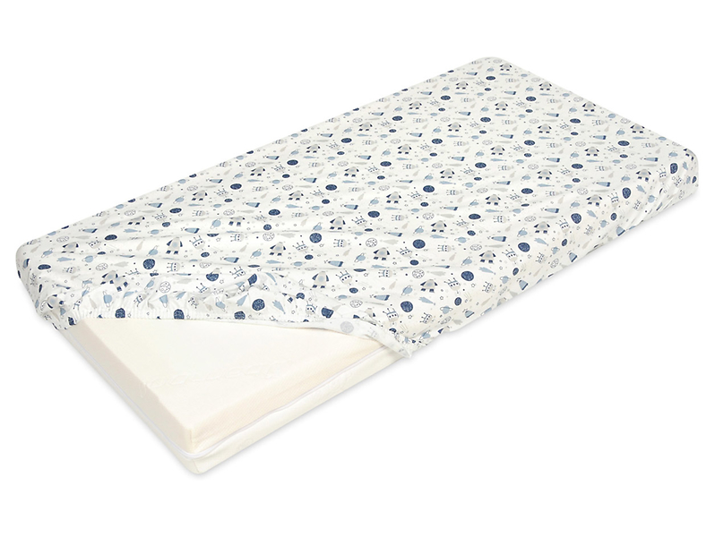 Prześcieradło dziecięce z gumką Kosmos bawełniane 60x120 cm białe