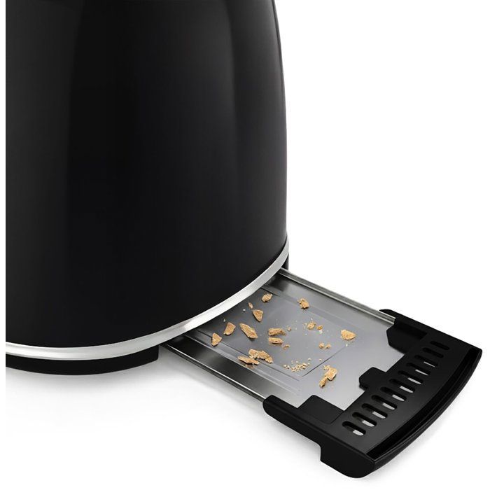 Tostapane vintage a 2 fette - SWEISS - GRS9 - 850 W - Termostato regolabile - Nero