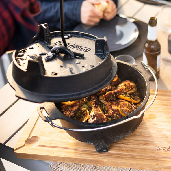 Oală olandeză cu grătar - ediție BBQ