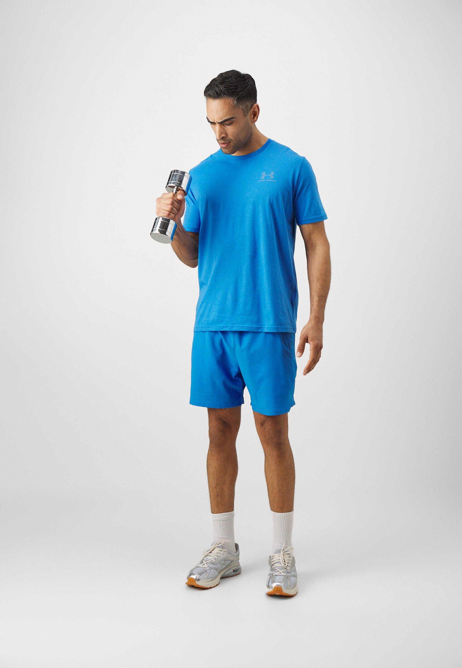 Under Armour logo op de linkerborst - T-shirt met print - blauw Atlantis/blauw Calm