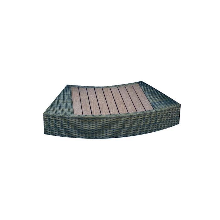 BESTWAY Ronde spa-ombouw van antracietgrijs rotan, 200 cm