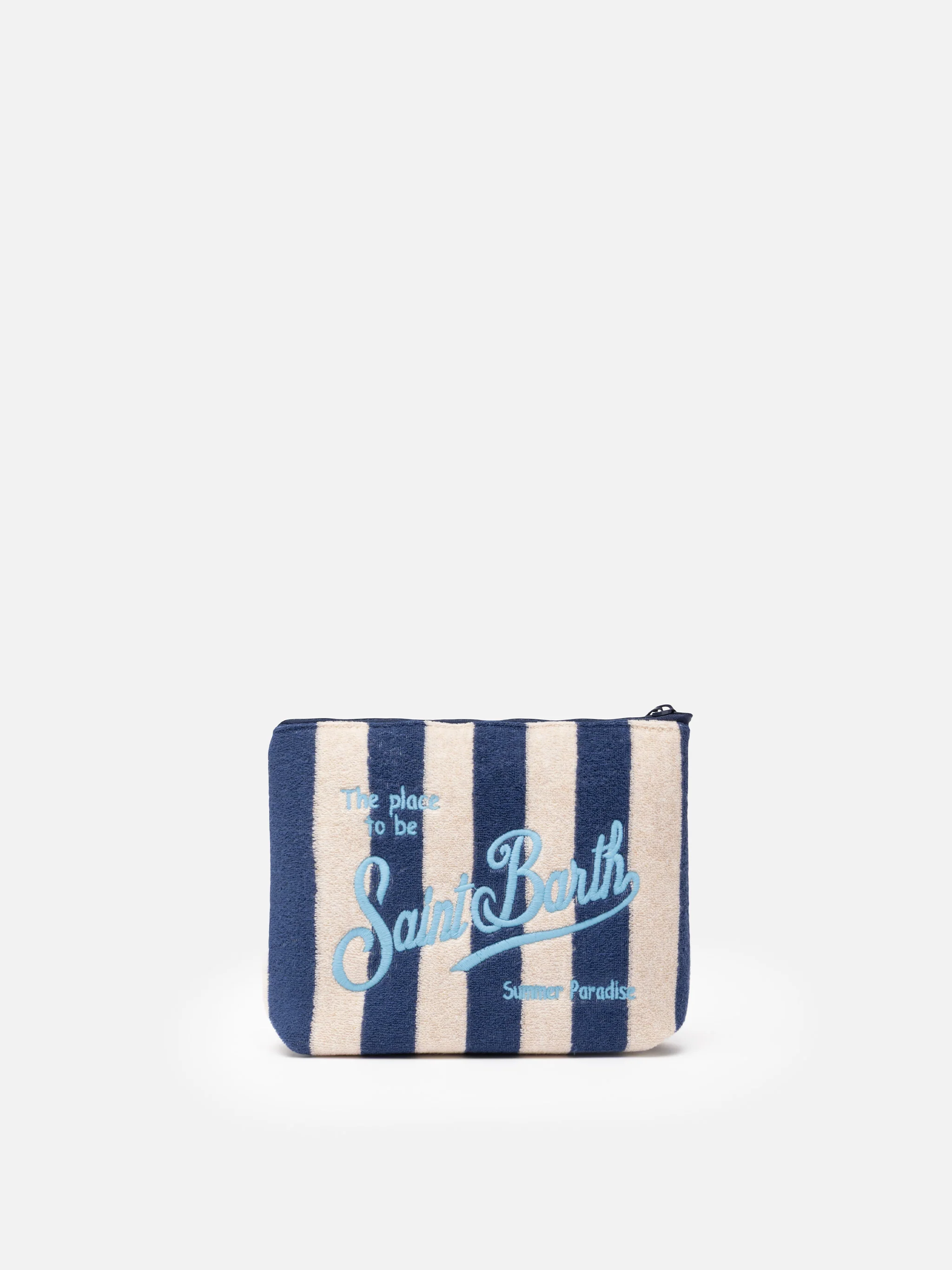 Pochette Aline en tissu éponge à motif rayé