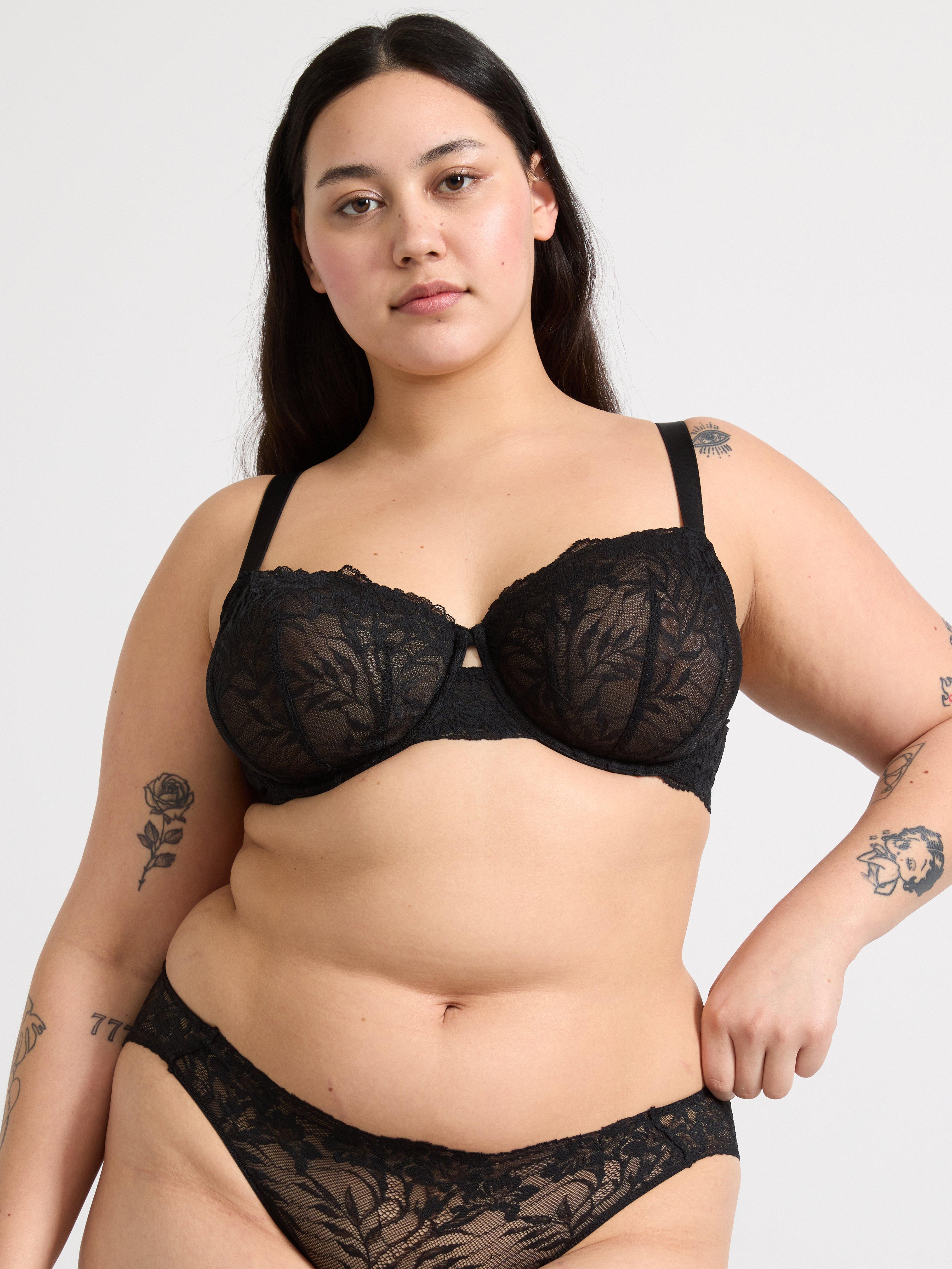 Skilla ovadderad bh Black