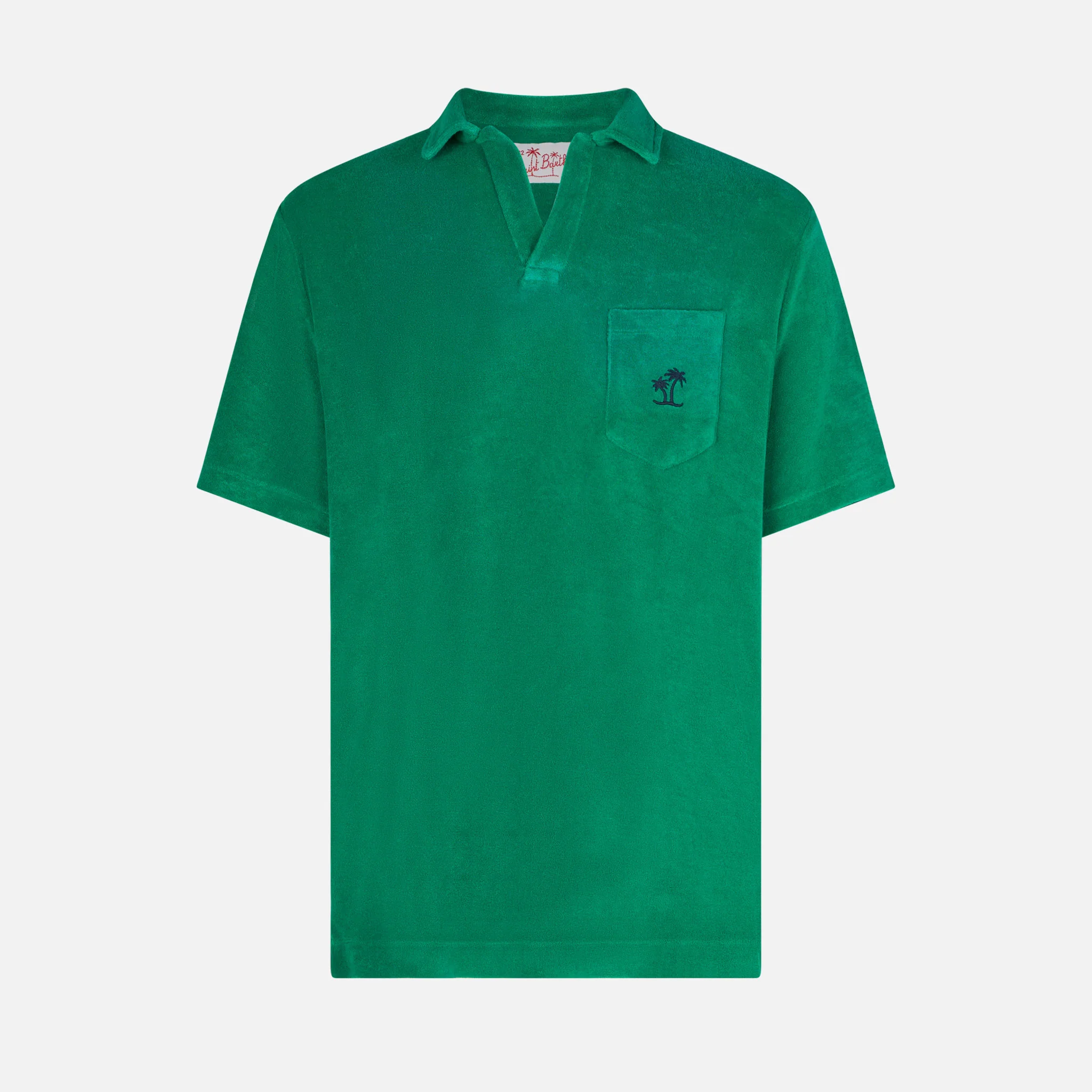 Groen badstof poloshirt voor heren