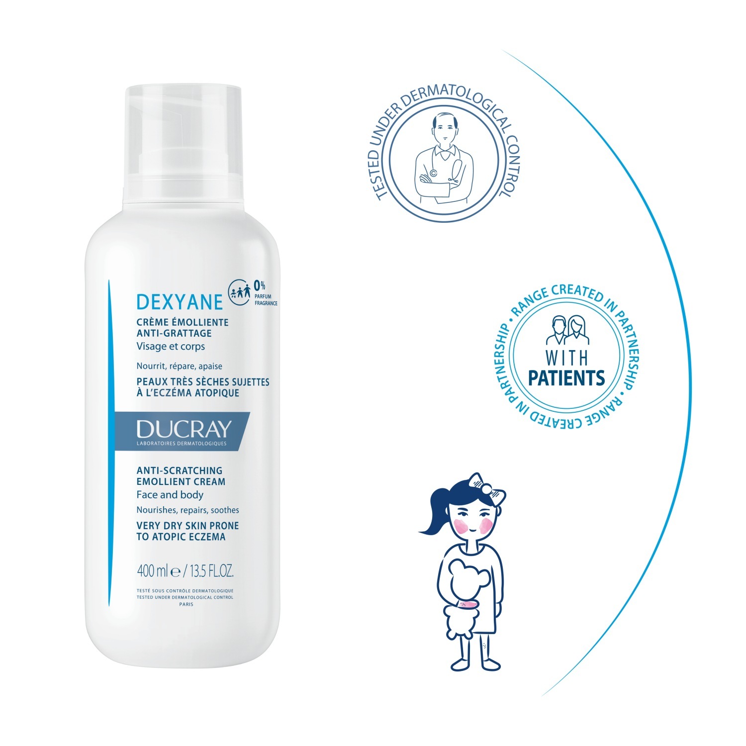Ducray krema proti srbenju DEXYANE proti praskam - 200 ml