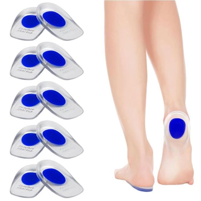 pares de almohadillas de gel para el talón para aliviar el dolor de espolones calcáneos, tendinitis de Aquiles y fascitis plantar - Cojín ortopédico