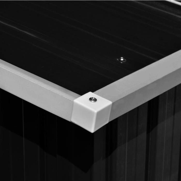 vidaXL Tuinschuur 257x489x181 cm Metaal Antraciet 143350
