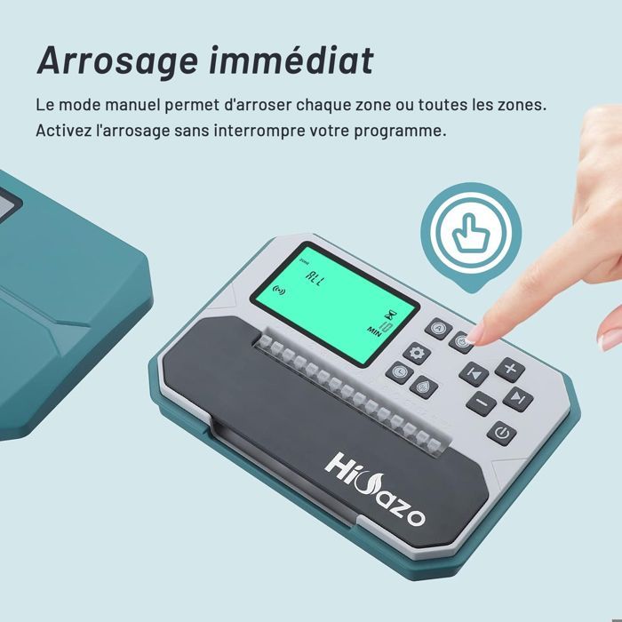 HIOAZO 8-weg WiFi-irrigatietimer, HO-SC-8W intelligente irrigatiesysteemcontroller, monitoring-app met geheugen