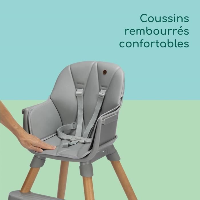 BEBECONFORT AVISTA 2 Omvormbare Kinderstoel, Van 6 maanden tot 6 jaar (30 kg), Getint Grijs
