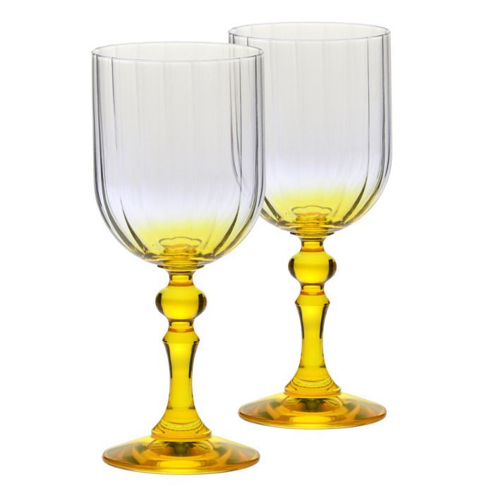 KROSNO Bubble Jaunes verres à vin, Lot de 2, 300 ml