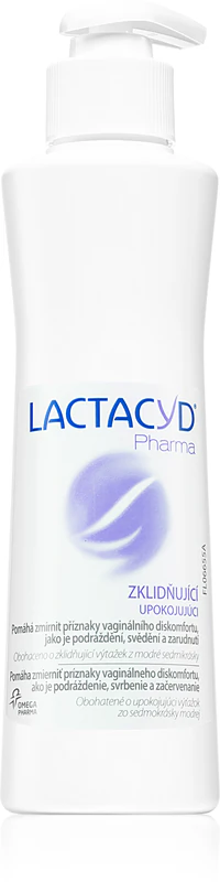 Emulsão calmante Lactacyd Pharma para higiene íntima