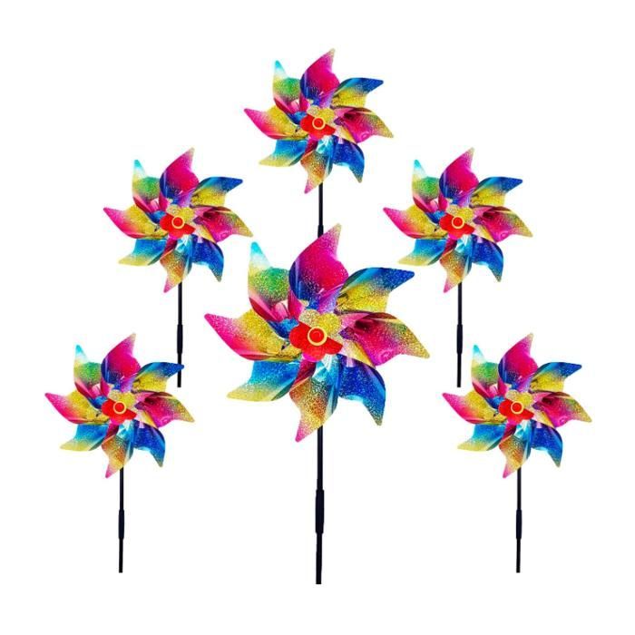 Set of 6 reflective windmills for fruit gardens and balconies - Garden decoration for gardens, yards, balconies