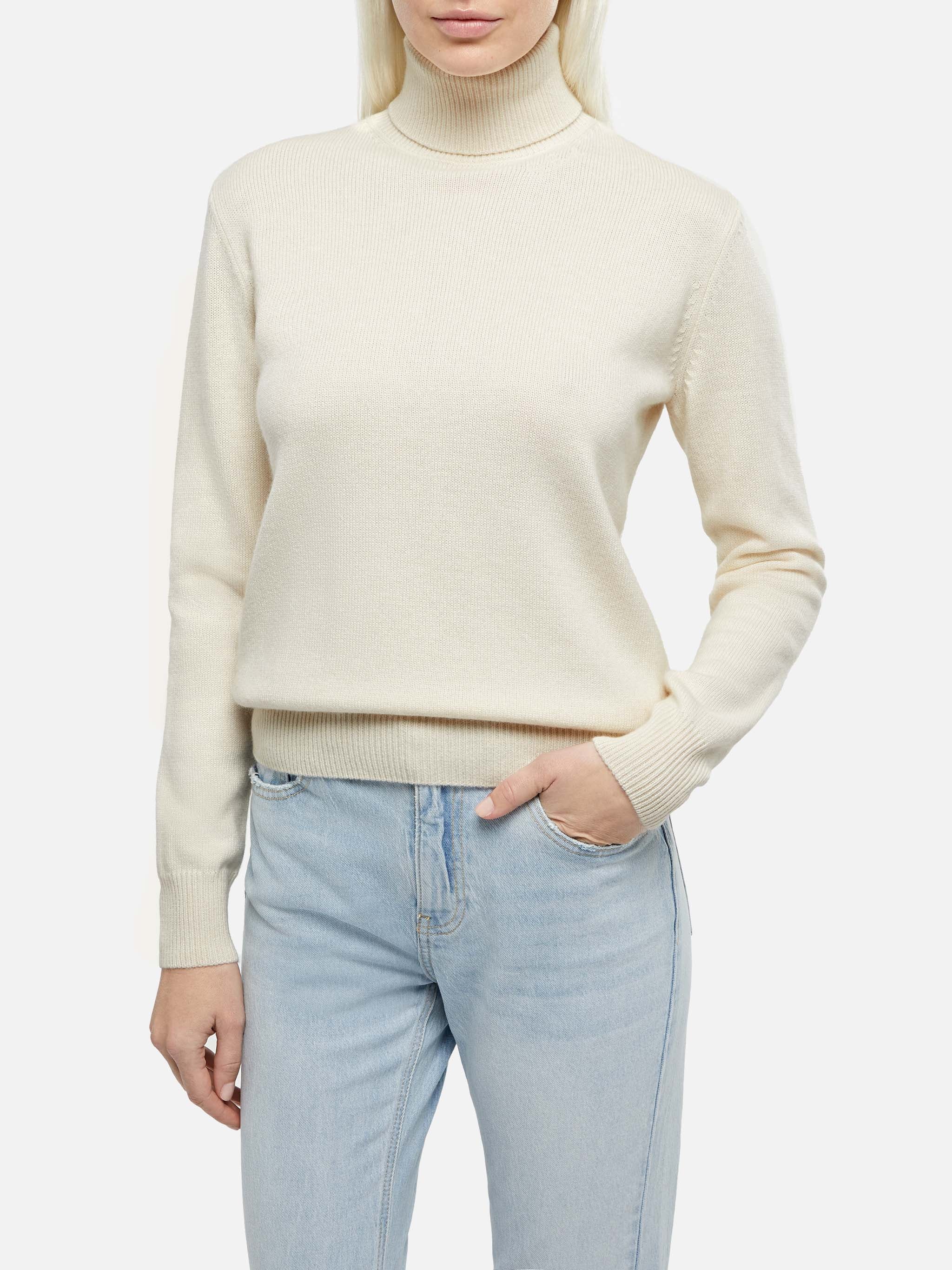 Moody Slim Rib White Sweater voor dames
