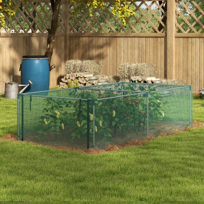 Invernadero de jardín - Outsunny - invernadero para tomates con puerta enrollable con cremallera, HDPE - acero - 125x248x62,5cm - verde