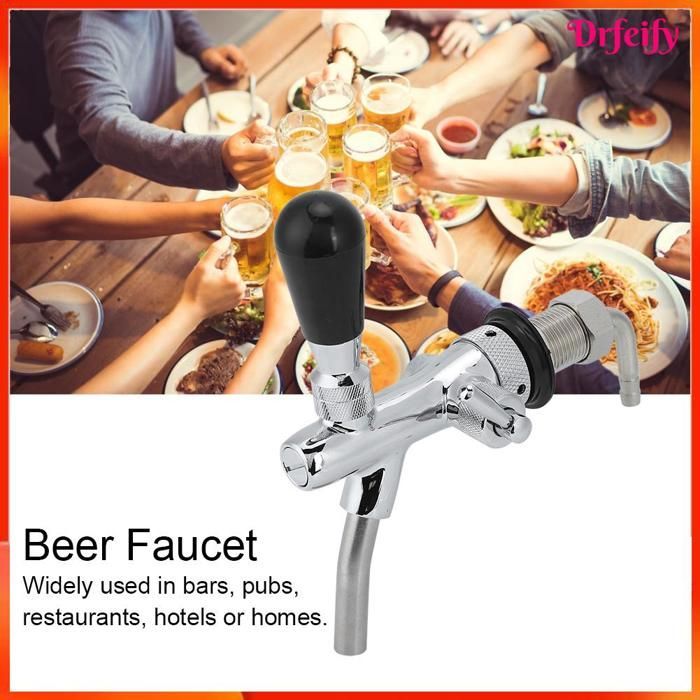 Grifo de cerveza, accesorios para barril de cerveza G5 de 8 pulgadas, rosca ajustable de latón con acero inoxidable.