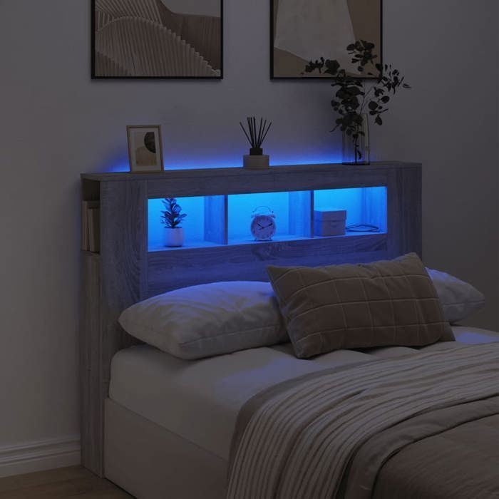 Cabecero LED vidaXL, cabecero para cama, accesorio para cama doble, muebles de dormitorio, decoración del hogar, 837349