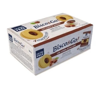 NUTRIFREE Nutrifree Bisco&Go met hazelnootcrème 4x40 g
