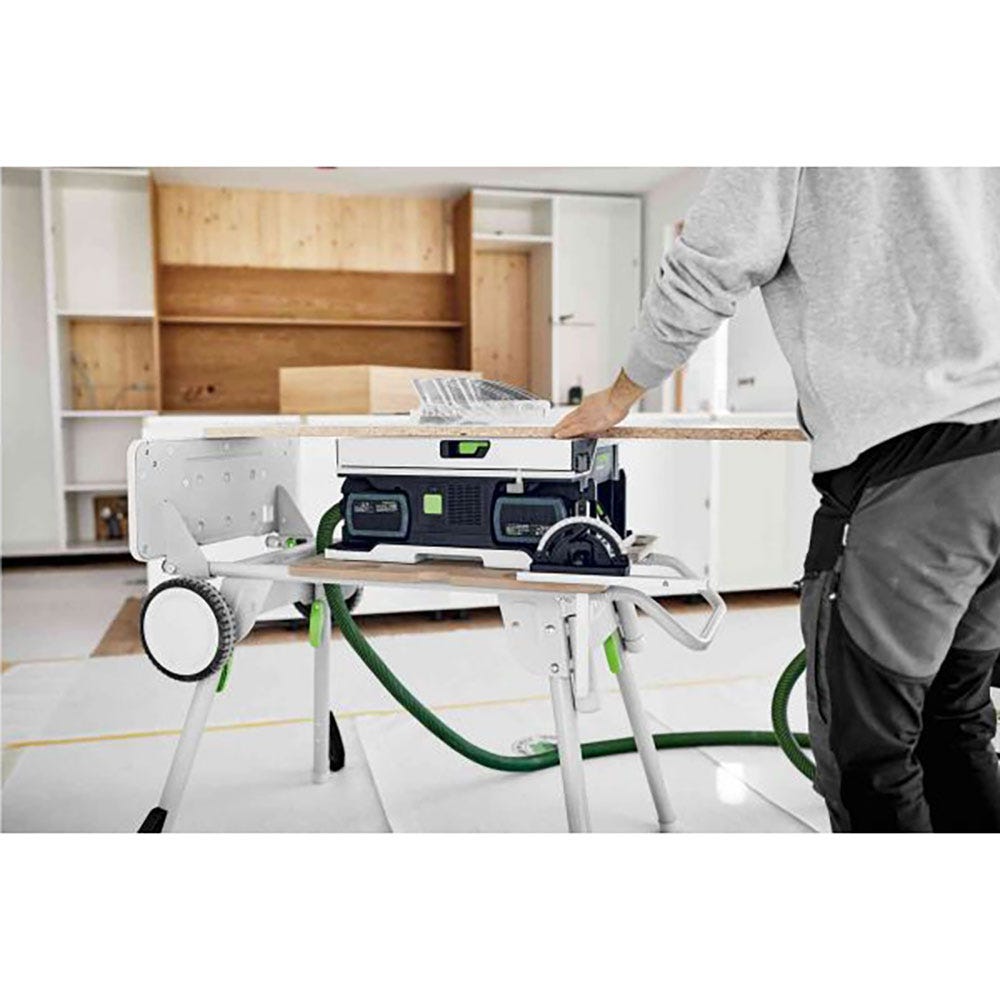 Serra sem fio FESTOOL CSC SYS 50 18 V 168 mm com Systainer 5.2 Ah, Bluetooth e subestrutura 577381