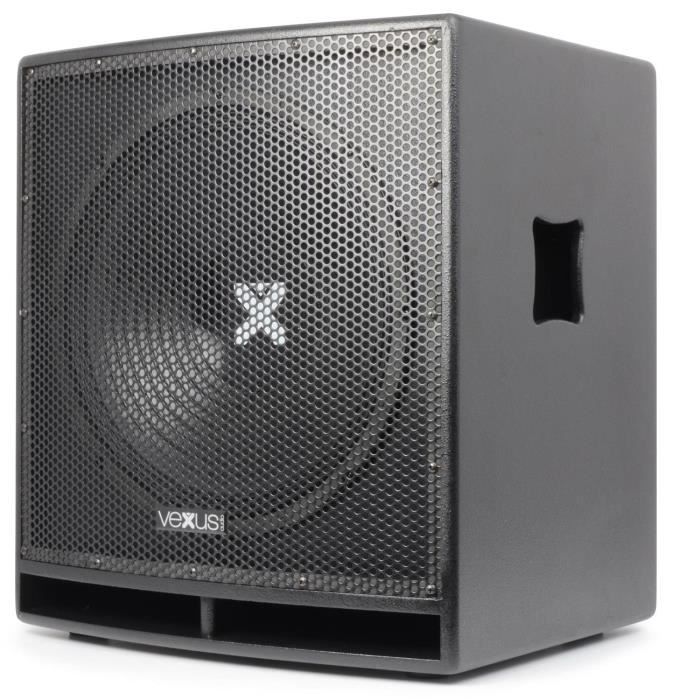 Caisson de basse actif Vonyx SWP15 PRO - 800W, phase réglable, table de mixage intégrée