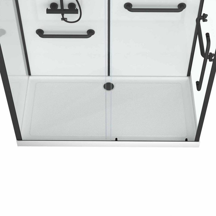 Mampara de ducha segura y accesible de 160x85x220cm - Grifo termostático