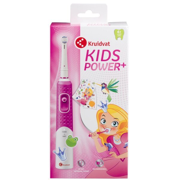 Kruidvat Kids Power+ Električna četkica za zube<br>Medicinski uređaj - roza