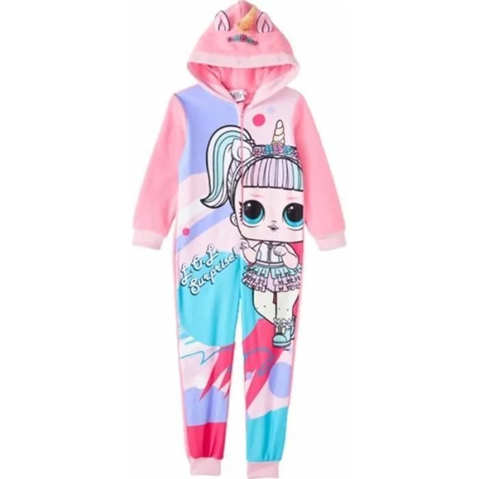 ¡LOL Surprise! Pijama enterizo de unicornio para niñas - Rosa - 6 tallas