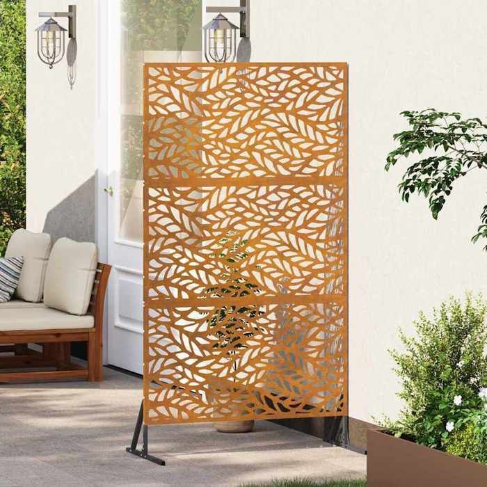 Panel de valla de acero Corten vidaXL con diseño de hojas | Gran diseño moderno, hecho para durar, perfecto para 868562