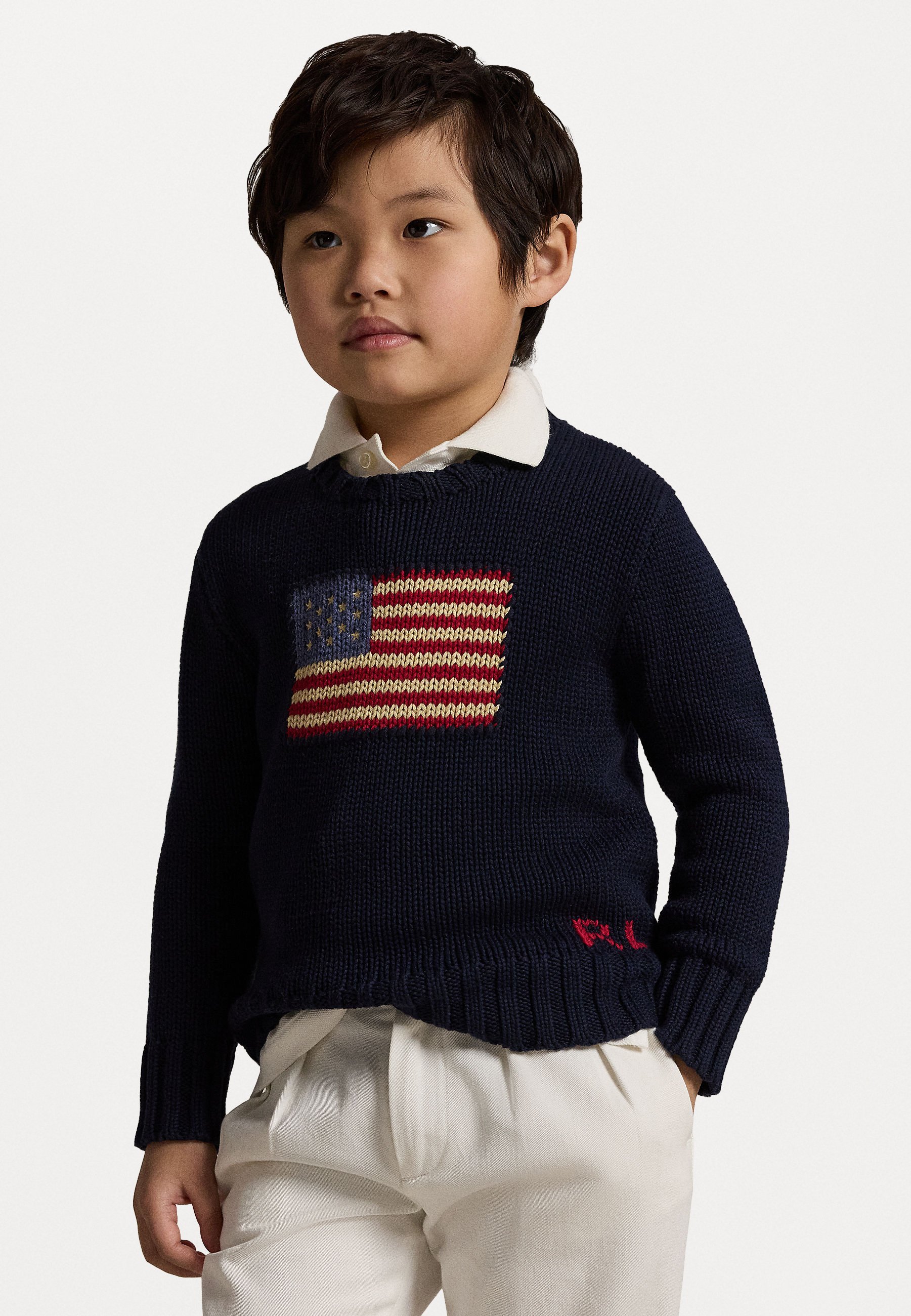 Polo Ralph Lauren DE ICONISCHE VLAGTRUI - Trui - donkerblauw