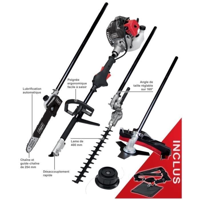 Decespugliatore a benzina Scheppach MFH5200-4P 4 in 1 (decespugliatore, potatore, tagliasiepi, bordatore)