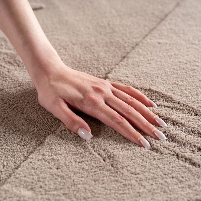 Carpetsale24 Tapis géométrique 200x290 cm beige, design scandinave boho, lavable, doux, effet 3D, pour grande pièce