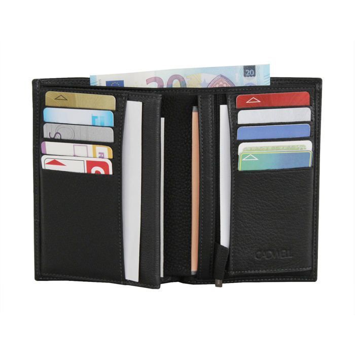 Cartera de piel para hombre - 100% piel de vacuno - 12 cc - CADWELL - Marca francesa - Envío y garantía de 2 años en Francia