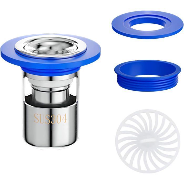 Qrity 1 Pièces Anti Odeur pour Sol de Douche, Siphon de Sol, Clapet Anti-Retour pour Évier de Douche, Drain de Plancher, 38mm