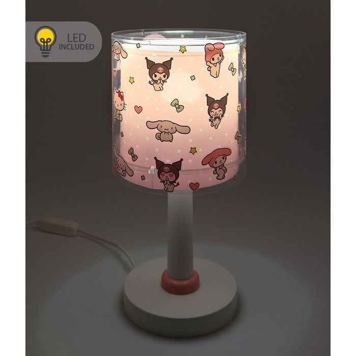 Lámpara de noche LED infantil DALBER Hello Kitty y sus amigos (Kuromi, My Melody, Cinnamoroll) Rosa - Lámpara de mesita de noche