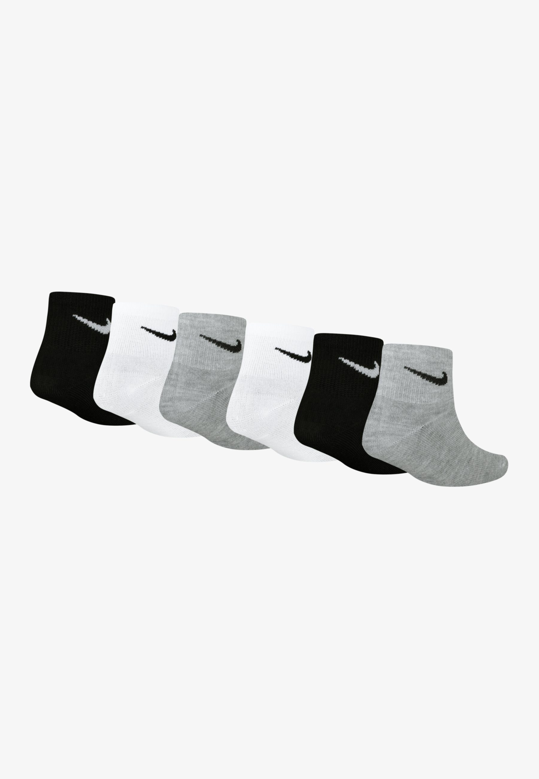 Nike Sportswear BASIC QUARTER 6-PACK - Sokken - wit/donkergrijs gemêleerd