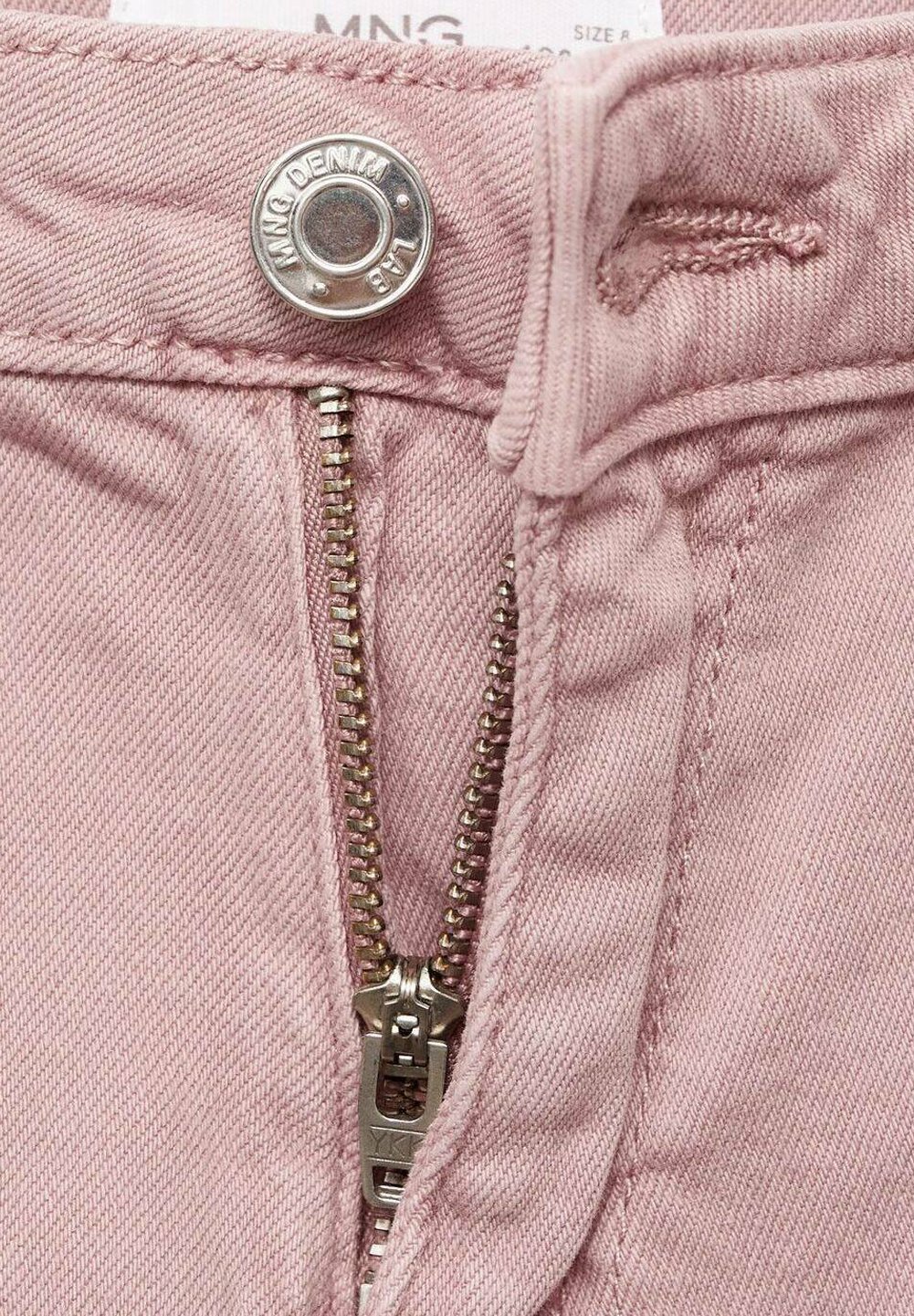 Mango Kids spijkerbroek met lage gerafelde zoom voor tieners - flared jeans - roze