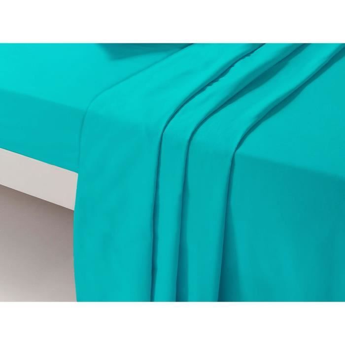 Litteä lakana - DP135 - Smaragdinvihreä - 240 cm x 300 cm - 100 % puuvillaa - Konepestävä 60°