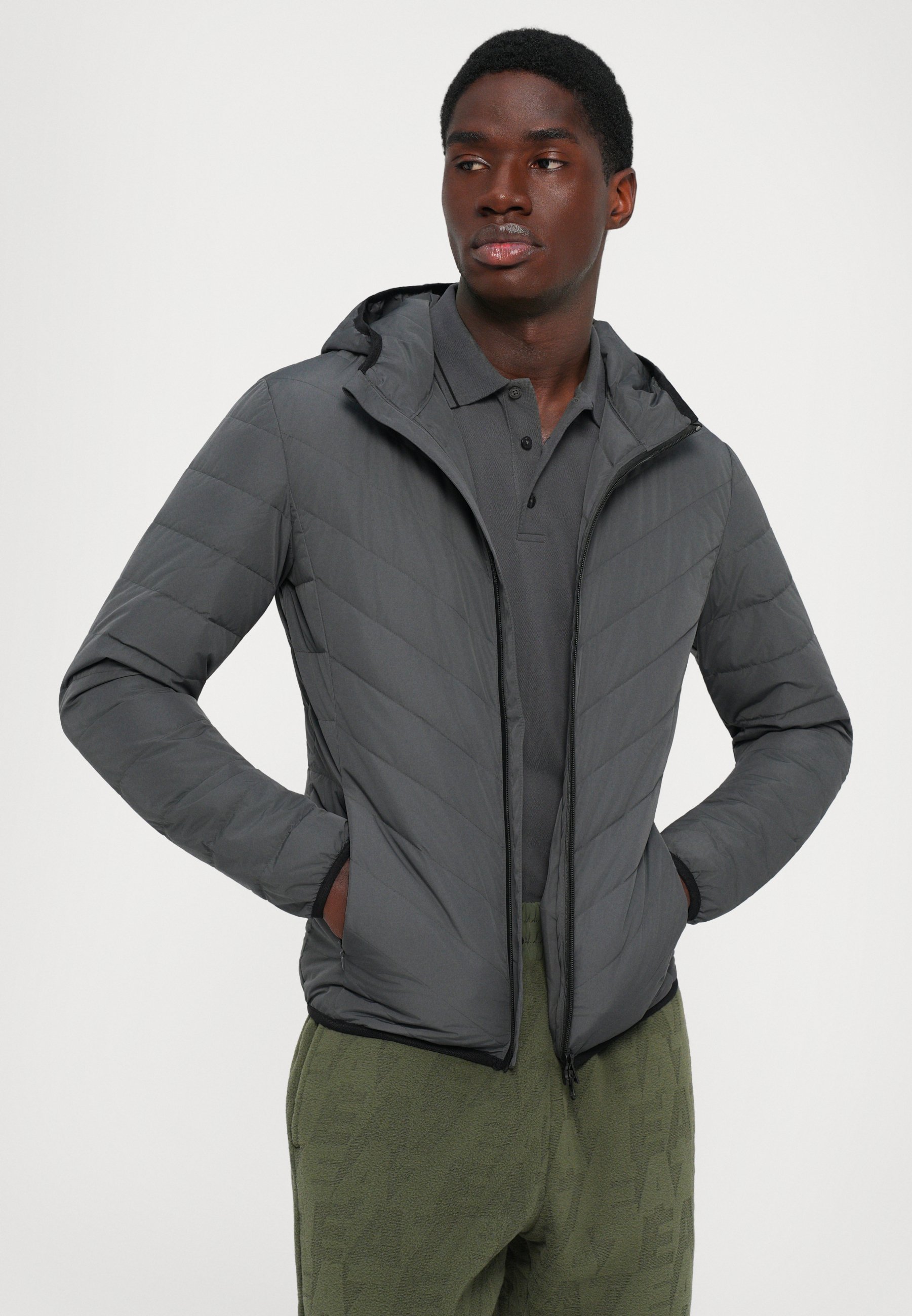 EA7 Emporio Armani TRAIN PREMIUM JACKET - Donsjack - asfalt