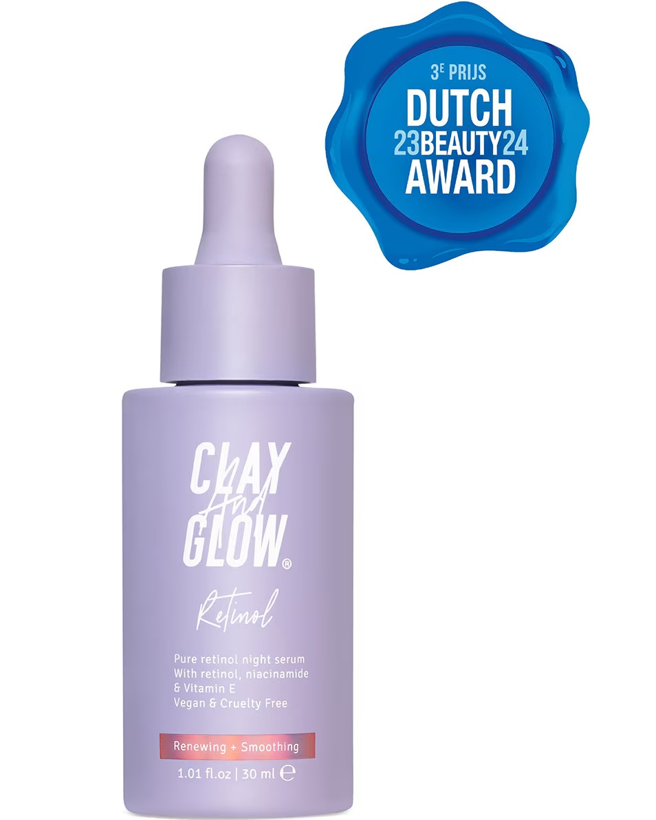 CLAY AND GLOW Ser de noapte cu retinol Ser anti-îmbătrânire