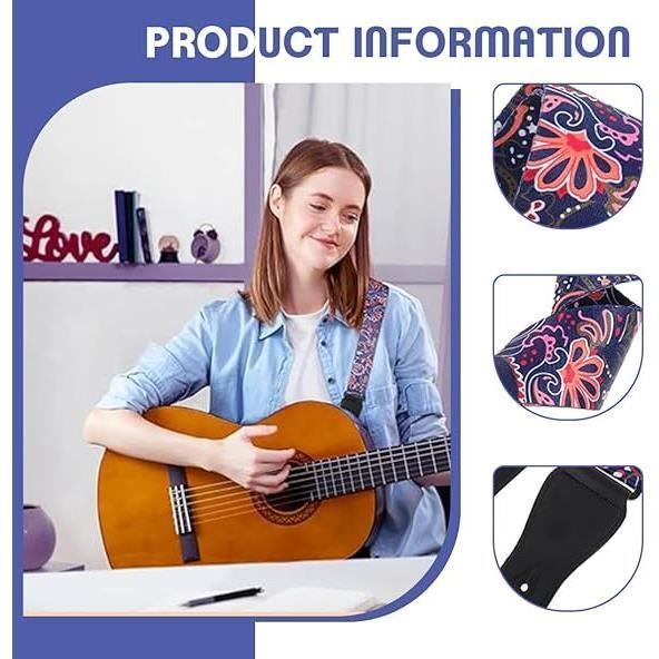 Ukulele Strap & Hawaiian Style Shoulder Strap Suitable for Soprano, Concert, Tenor, Baritone String Instruments for Guitar and Bass