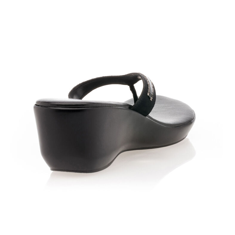 Női fekete flip-flop papucsok / tanga szandálok