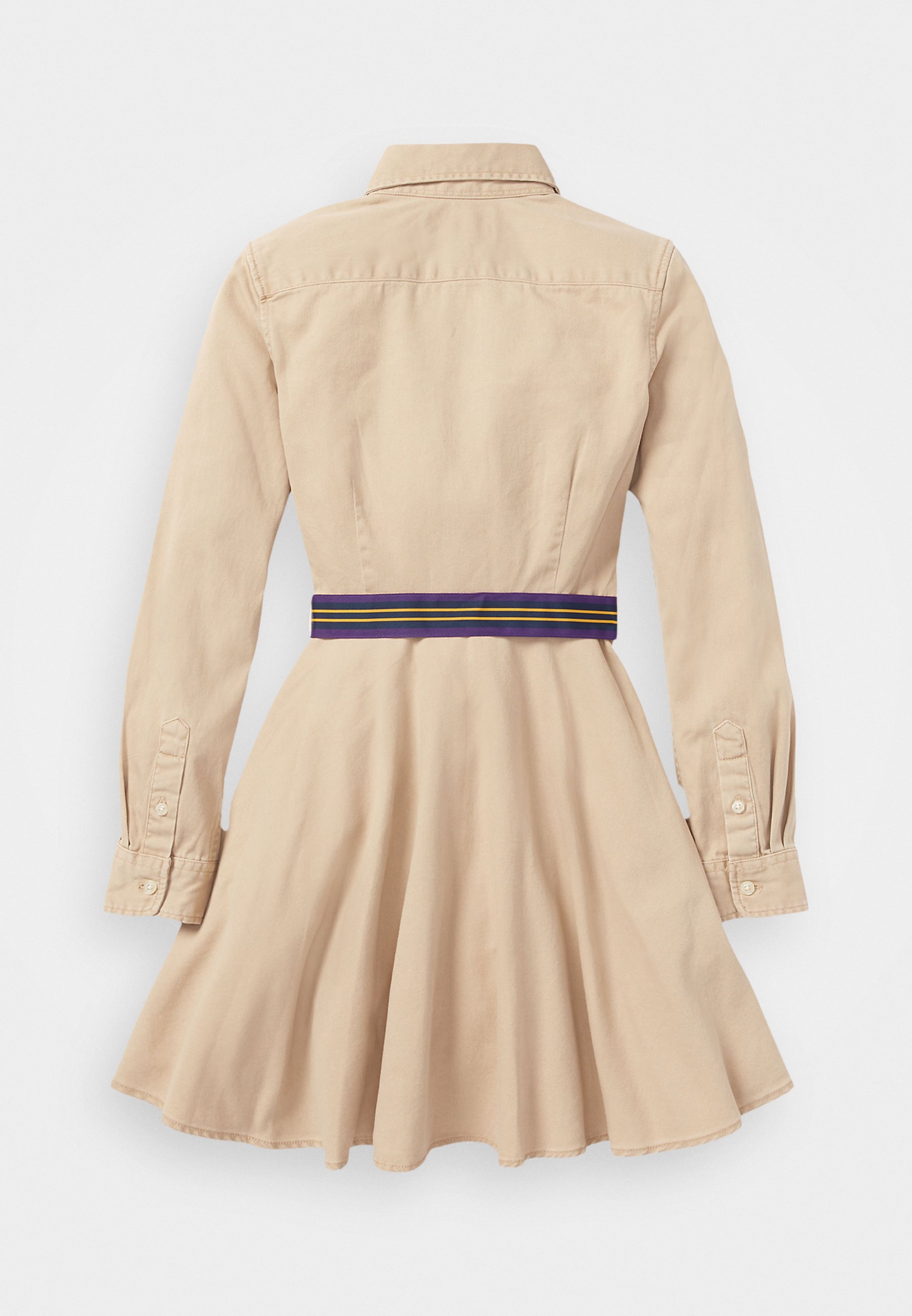 Robe-chemise en coton chino ceinturée Polo Ralph Lauren - kaki classique