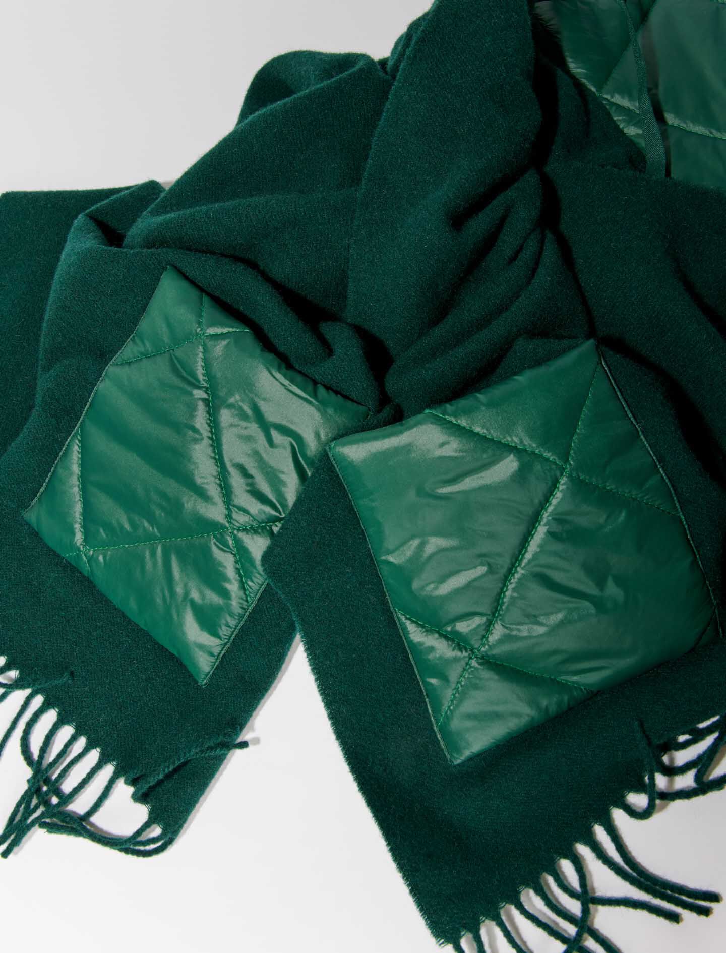 Hupullinen poncho - Pullonvihreä