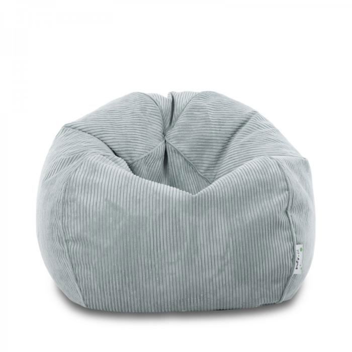 Pouf Poire Fauteuil Velours côtelé Sacoche Bleu brillant