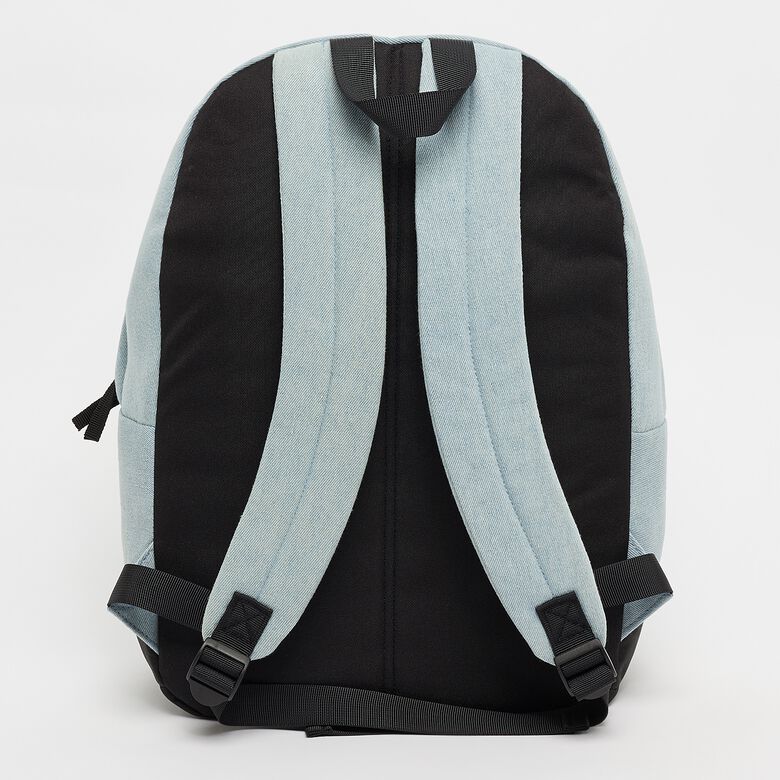 Zaino in denim con logo base e etichetta intrecciata
