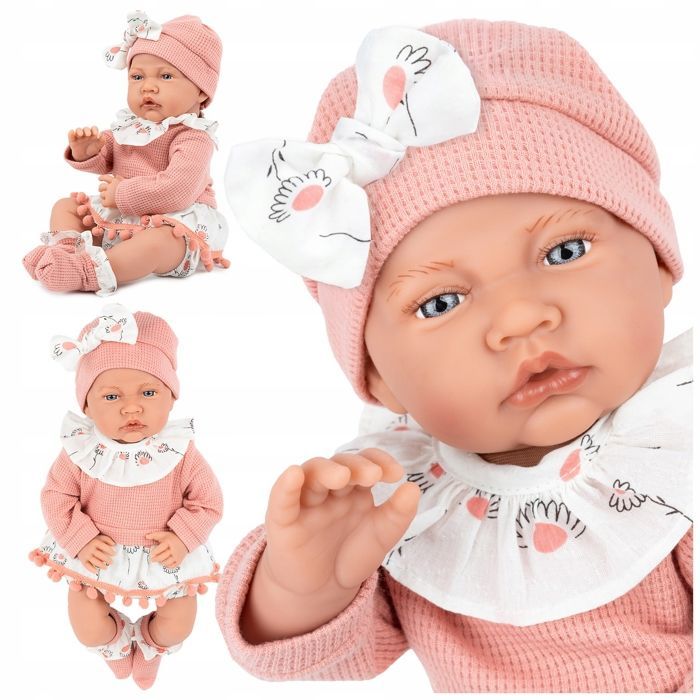 Poupée bébé interactive réaliste 41 cm avec sons et accessoires – Kinderplay Lili (KP4180)