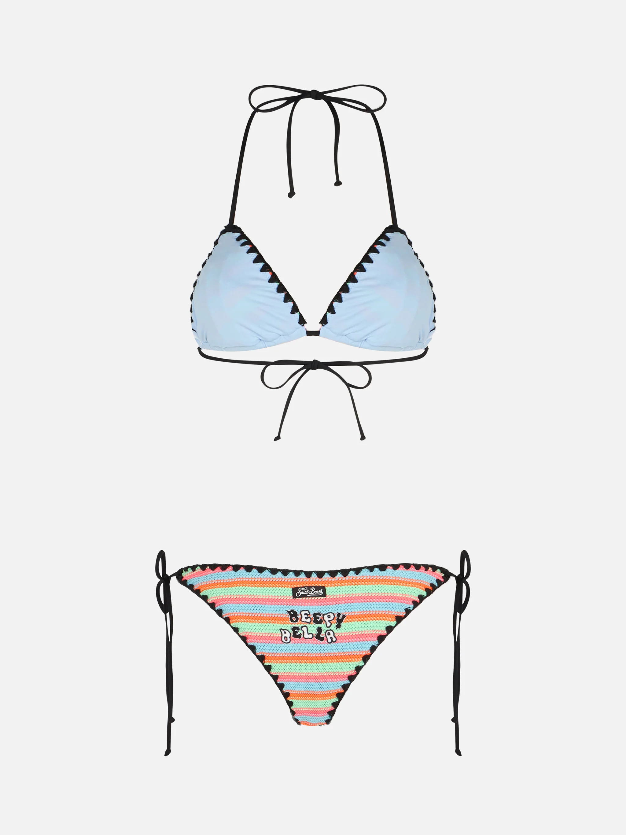 Maleah gehaakte driehoekige bikini voor dames met patches | BEEPY BEL